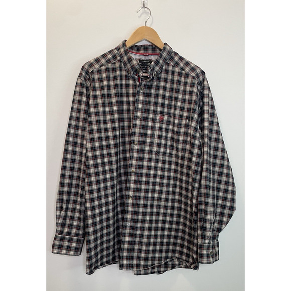 Ariat Other - Ariat Western Shirt Plaid Stretch Pro Series Button Vented White Red Blue Men XL
